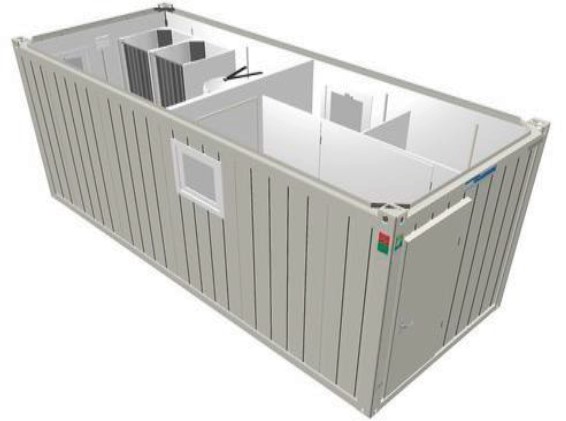 Сантехнический блок-контейнер КОНТЕЙНЕКС SA20 RAL 9002