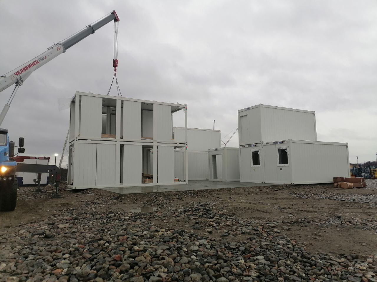 Рабочий процесс по сборке модульного здания КОНТЕЙНЕКС