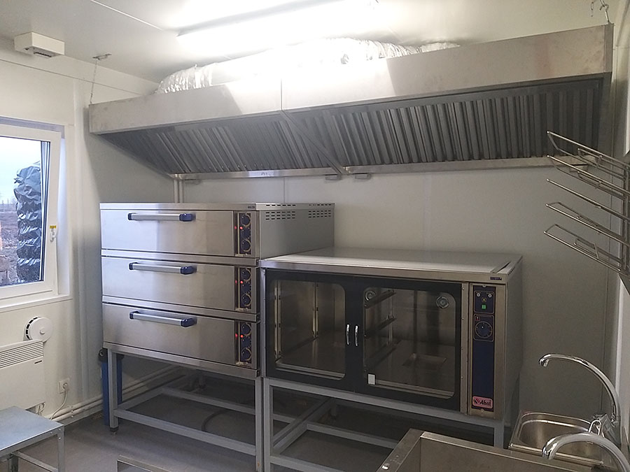 Модульная столовая КОНТЕЙНЕКС для нефтегазового промысла, Ямал